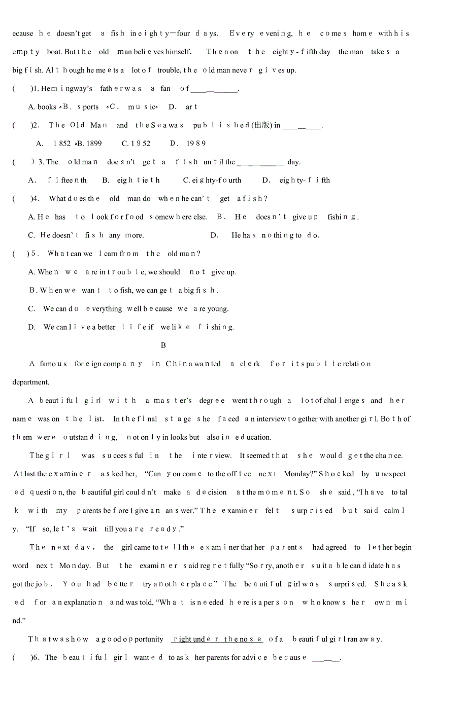 外研版九年级上Module2单元测试试卷_第3页