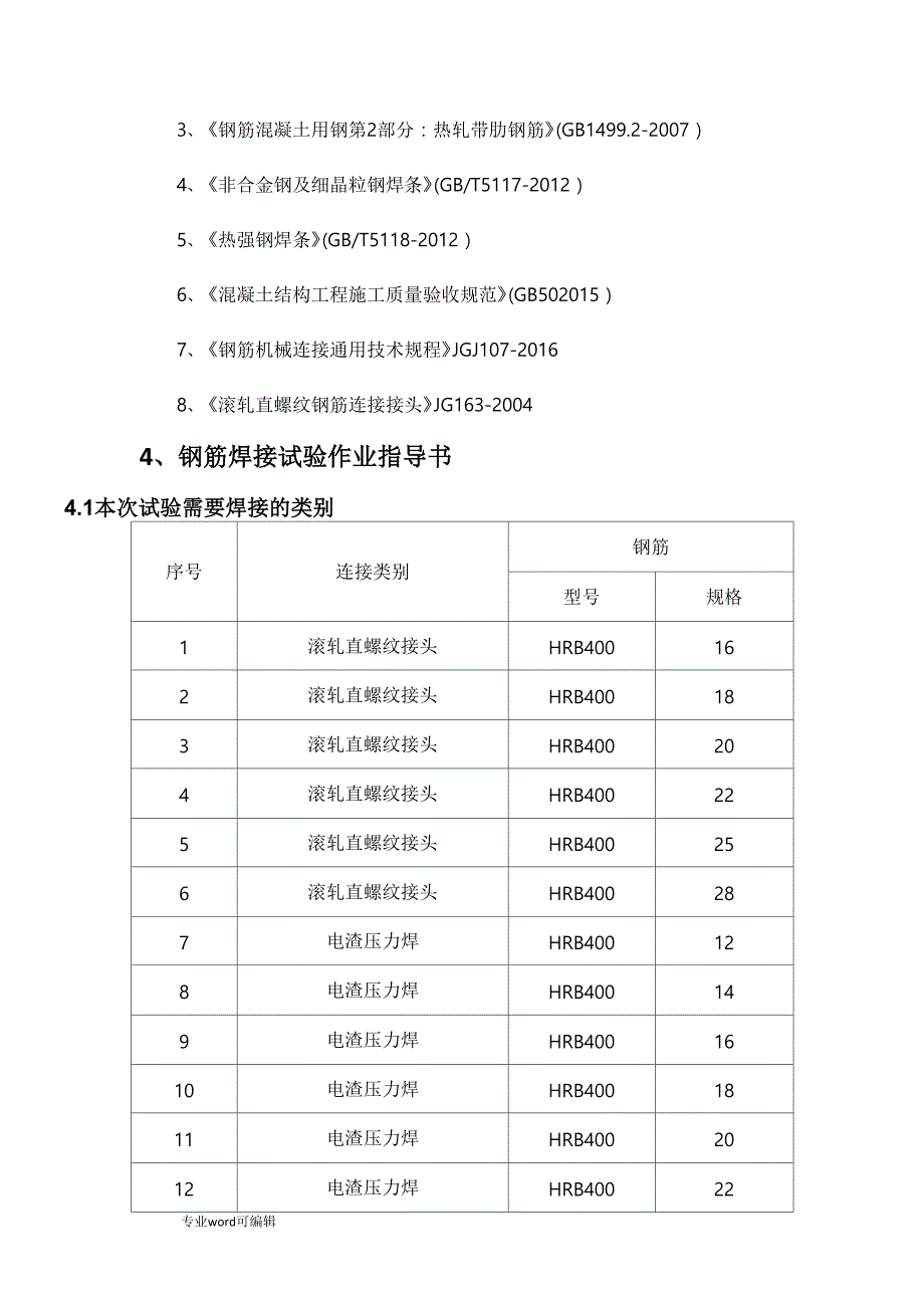 钢筋连接工艺试验方案_第4页