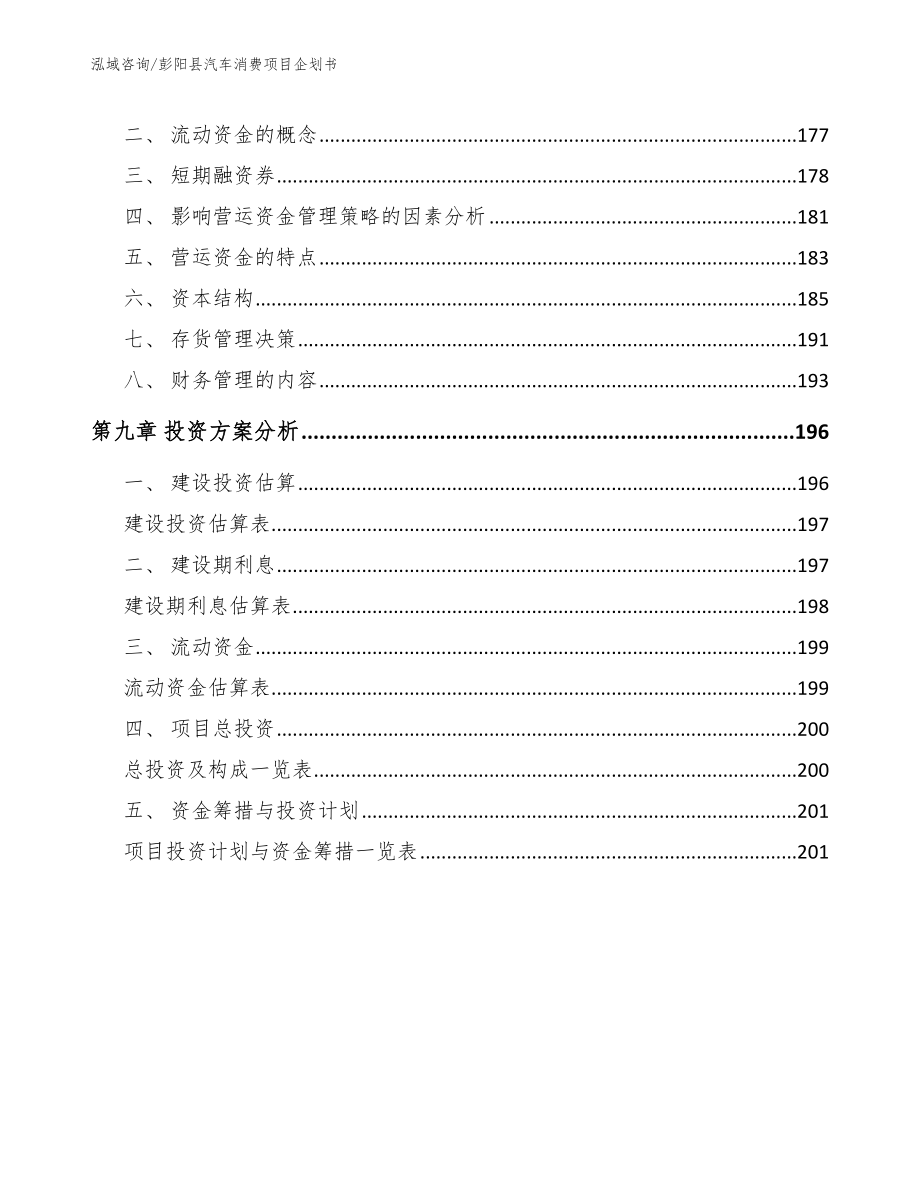 彭阳县汽车消费项目企划书模板_第4页
