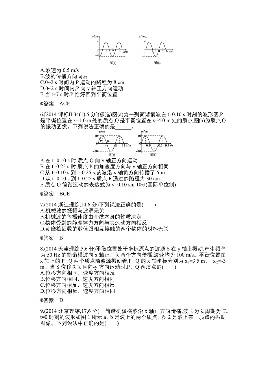 专题十四机械振动与机械波_第2页