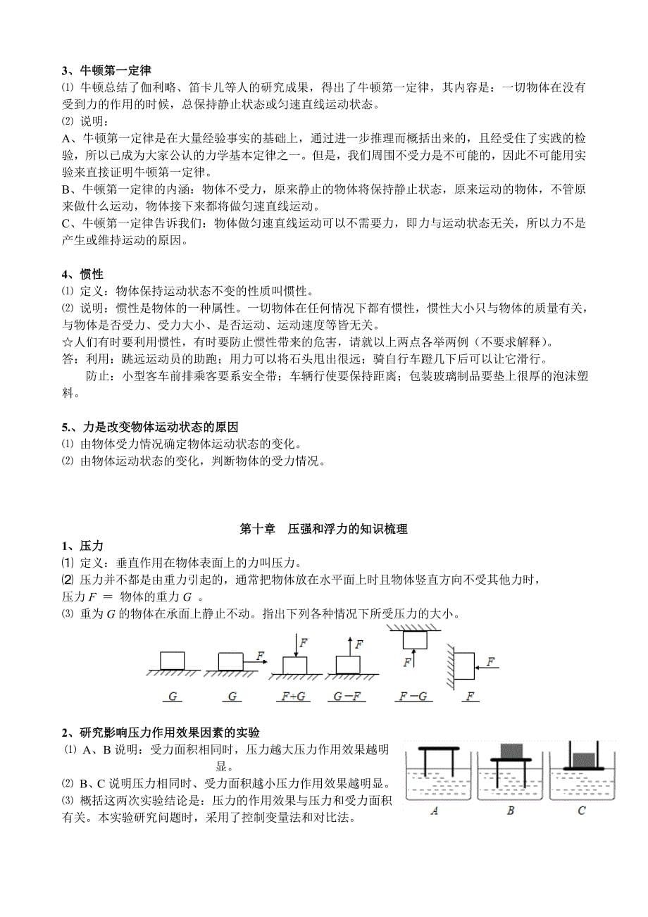 苏科版物理八下知识点梳理_第5页