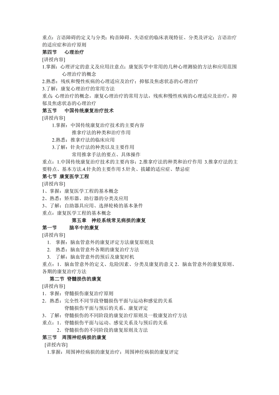 康复医学教学大纲完整_第3页