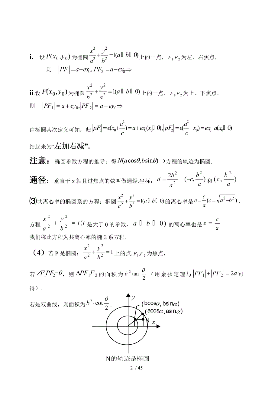 圆锥曲线方程知识点总结复习_第2页