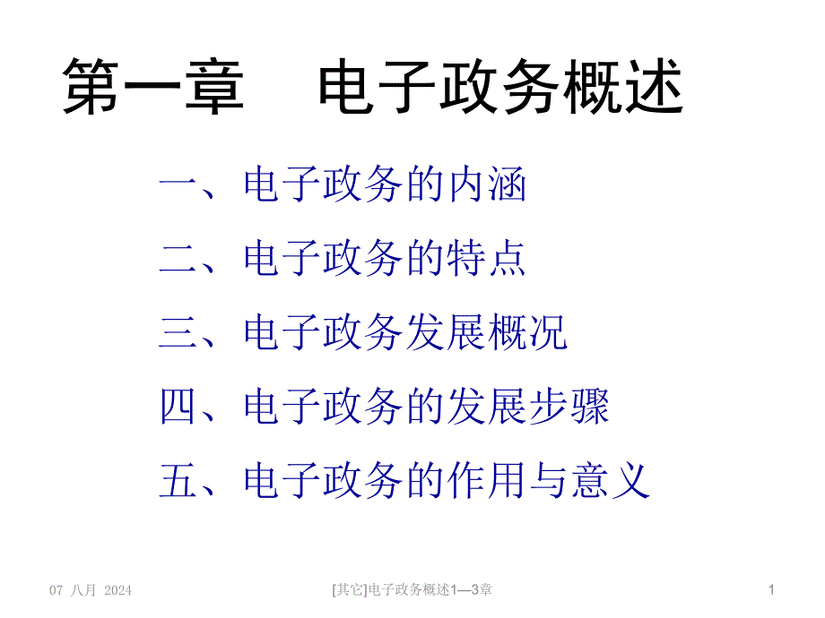 其它电子政务概述13章课件_第1页