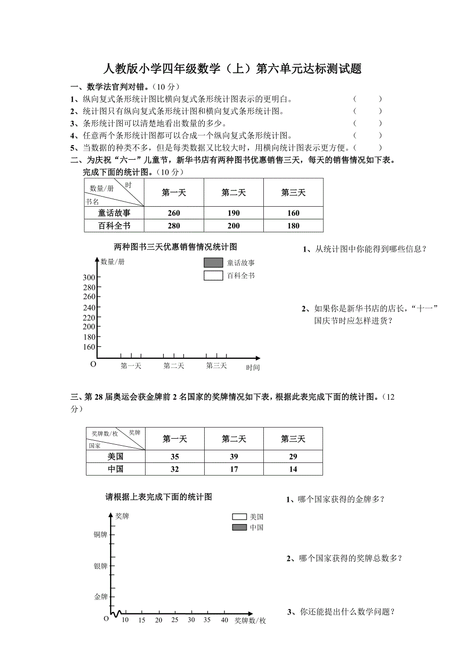 人教版小学四年级数6.doc_第1页