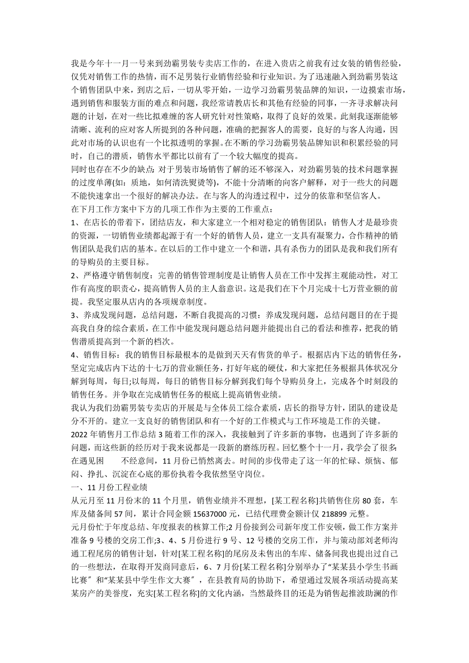 2022年销售月工作总结10篇（销售12月份工作总结）_第2页