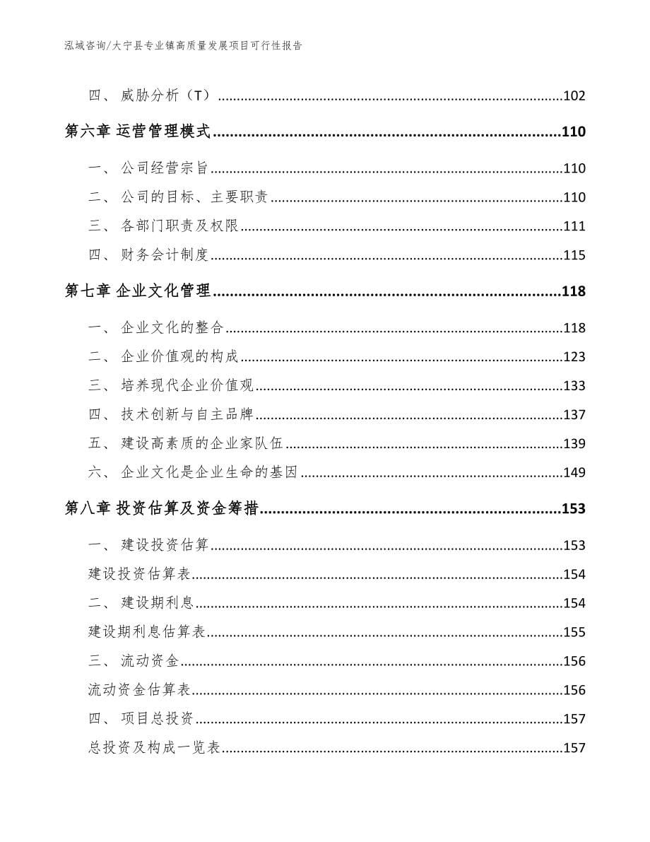 大宁县专业镇高质量发展项目可行性报告模板范本_第5页