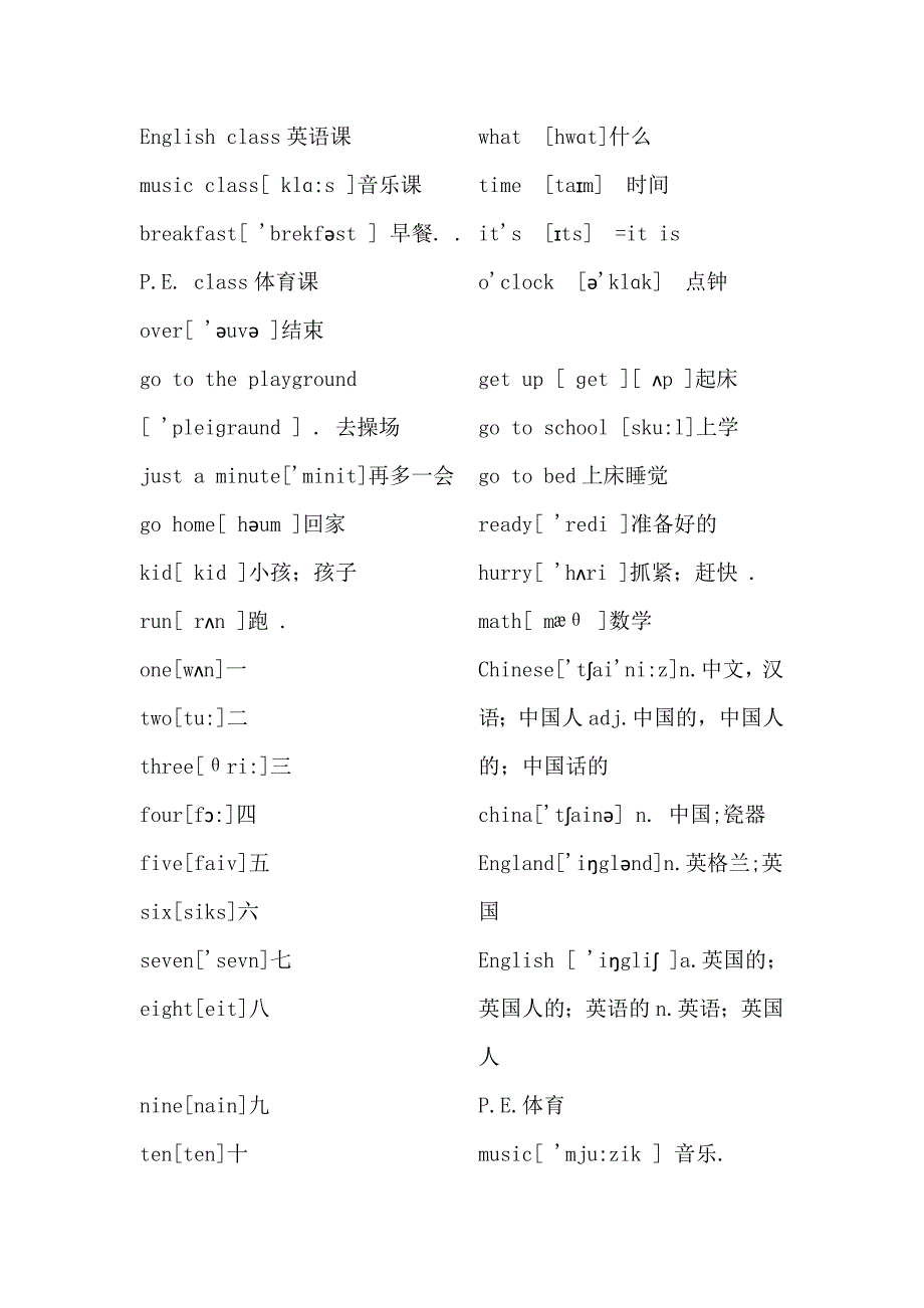 人教版PEP小学英语四年级下册单词带音标_第2页