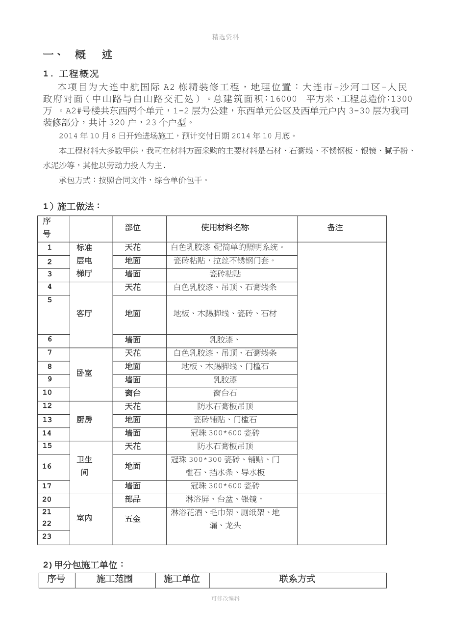 大连中航国际A2栋公区及户内精装施工组织设计.doc_第4页