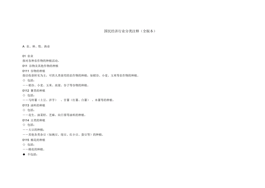 国民经济行业分类注释(全版本)_第1页