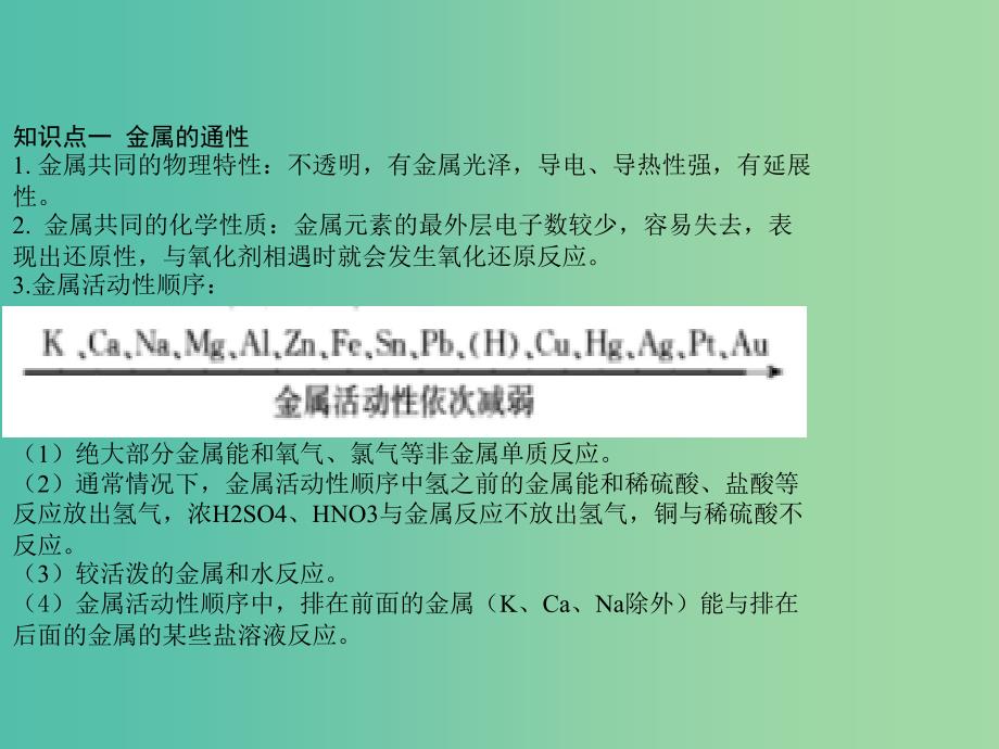 湖南省茶陵县高中化学第三章金属及其化合物学考复习课件1新人教版必修1 .ppt_第3页