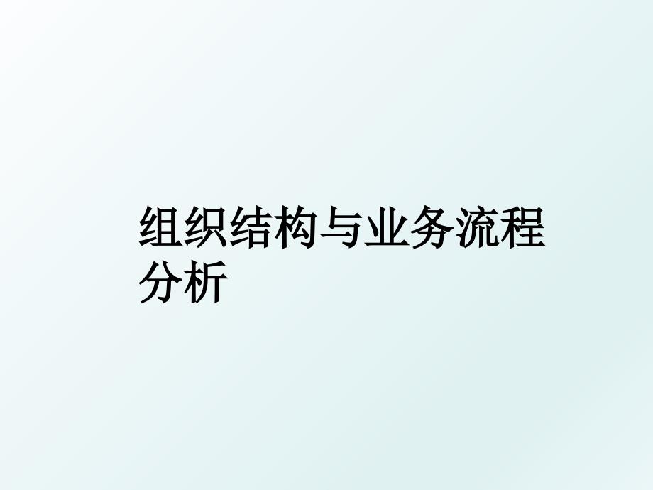 组织结构与业务流程分析_第1页