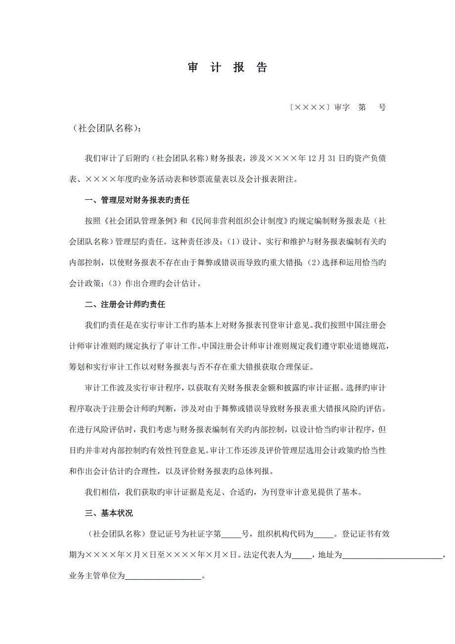 新版社会团体财务设计标准报告模板_第2页