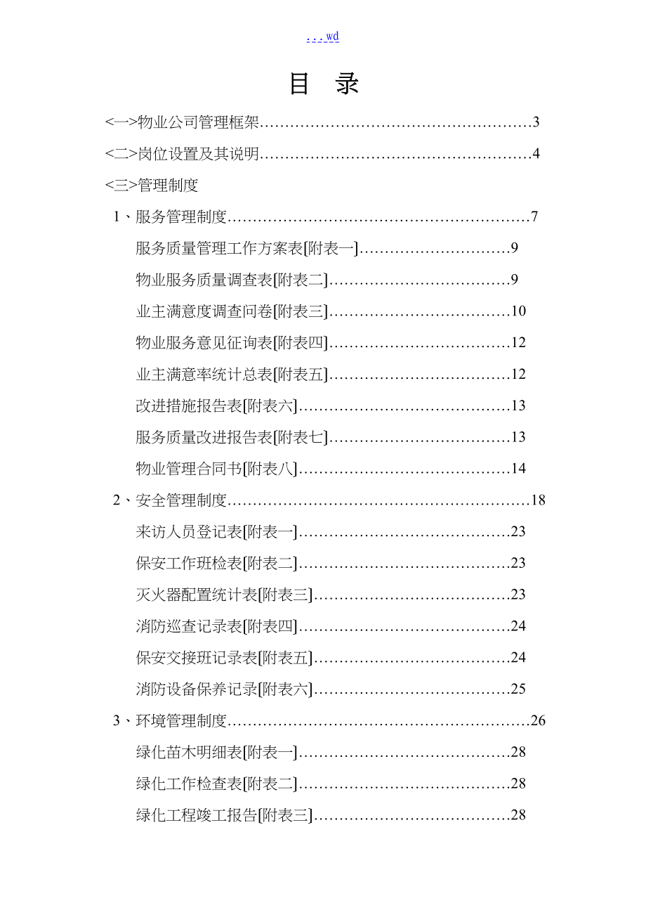 物业公司管理制度汇编大全_第1页