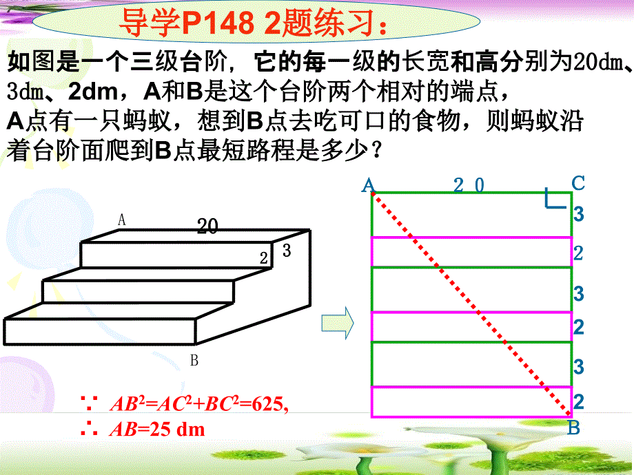 勾股定理的应用最短路线问题_第1页