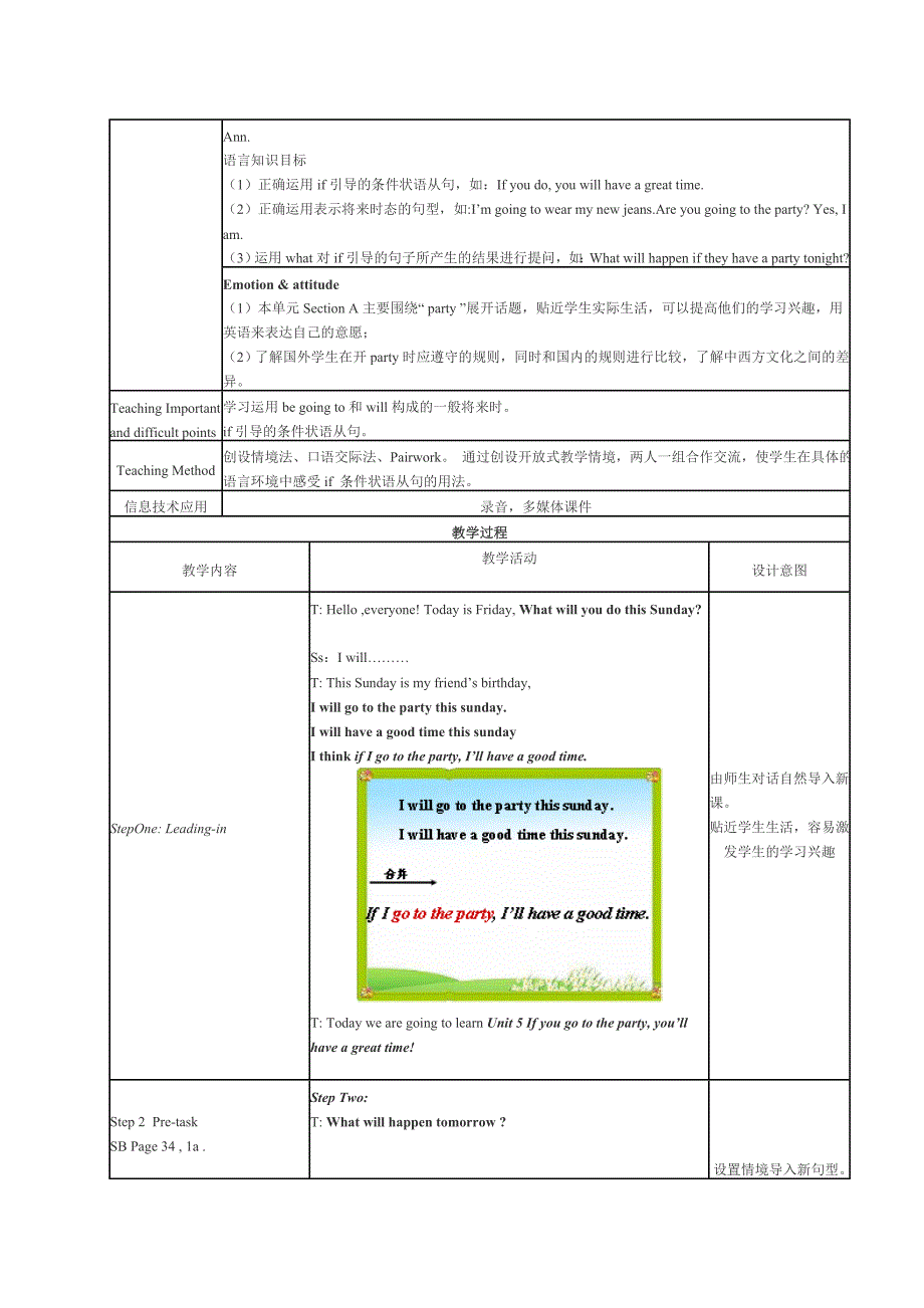 初中英语优秀教学设计.doc_第2页