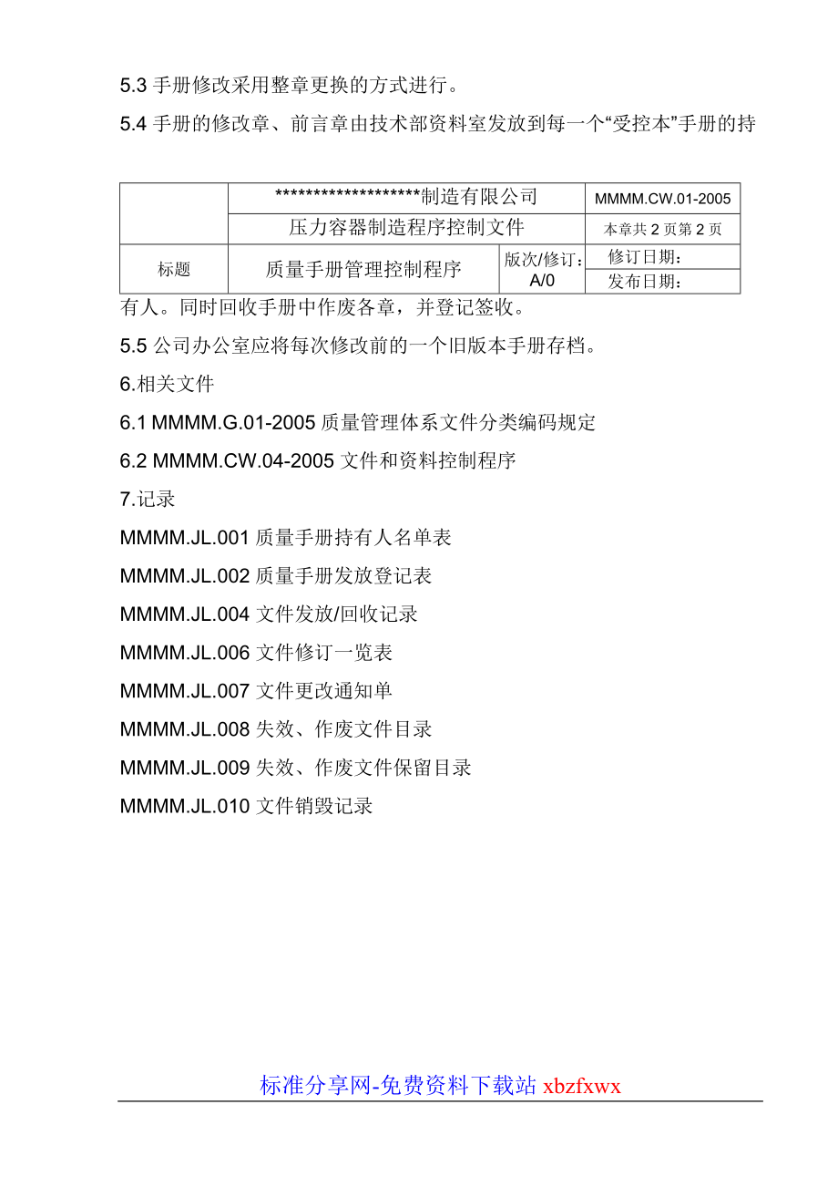 压力容器制造程序控制文件_第4页