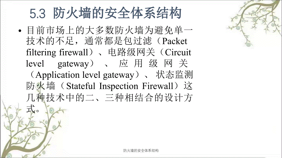 防火墙的安全体系结构PPT课件_第1页