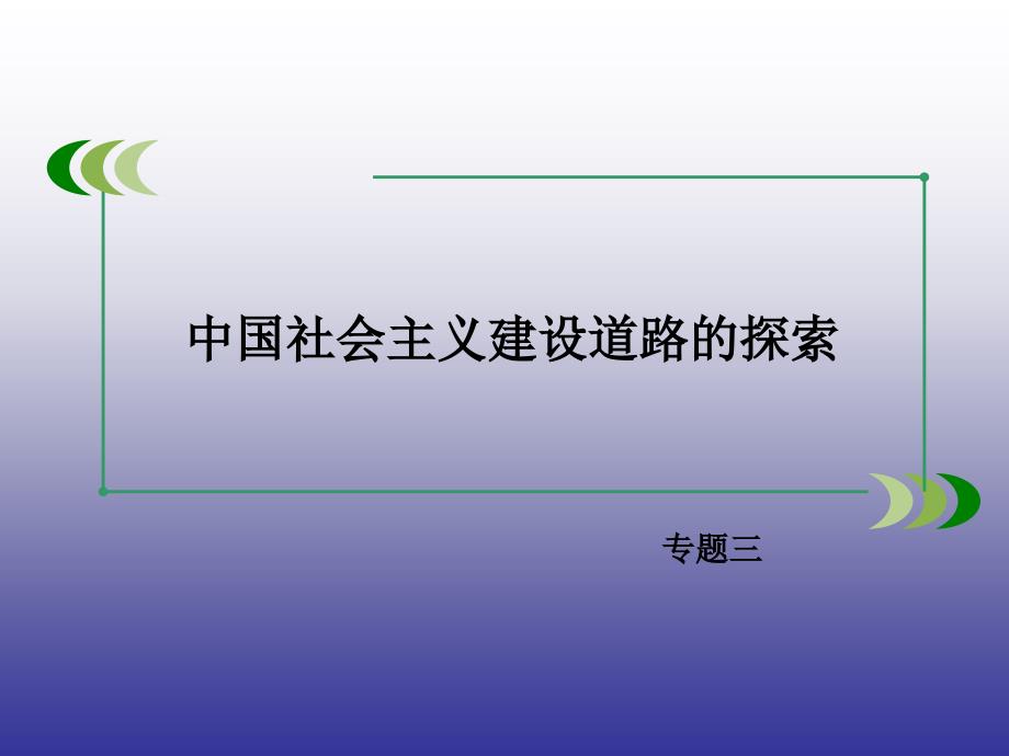 高一历史人民版必修2专题3第3课走向社会主义现代化建设新阶段课件_第1页