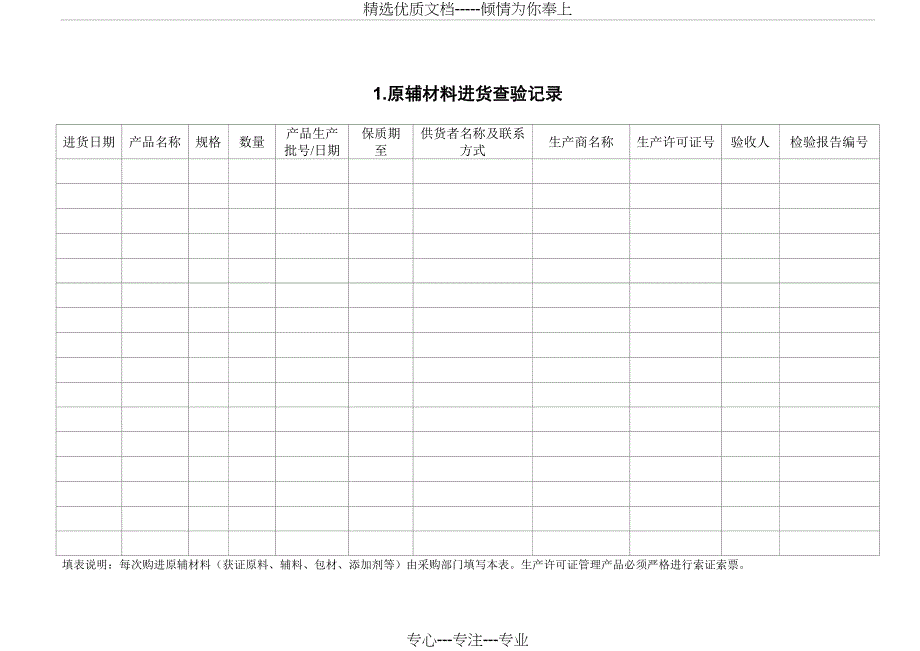 食品生产企业必备记录共46页_第2页