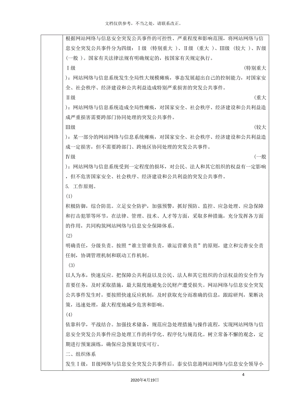 门户网站系统应急预案_第4页