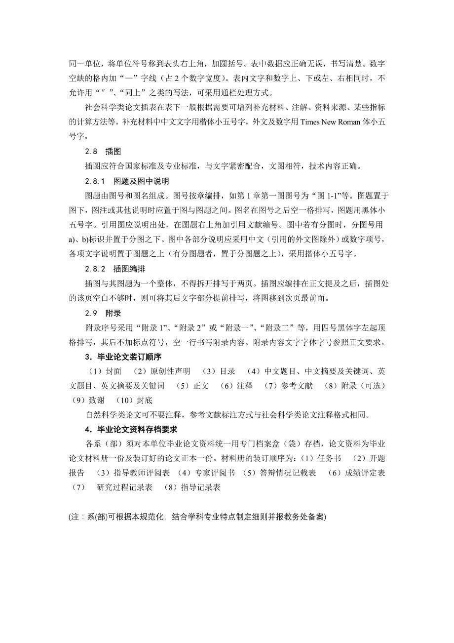滁州学院本科生毕业论文撰写规范_第5页