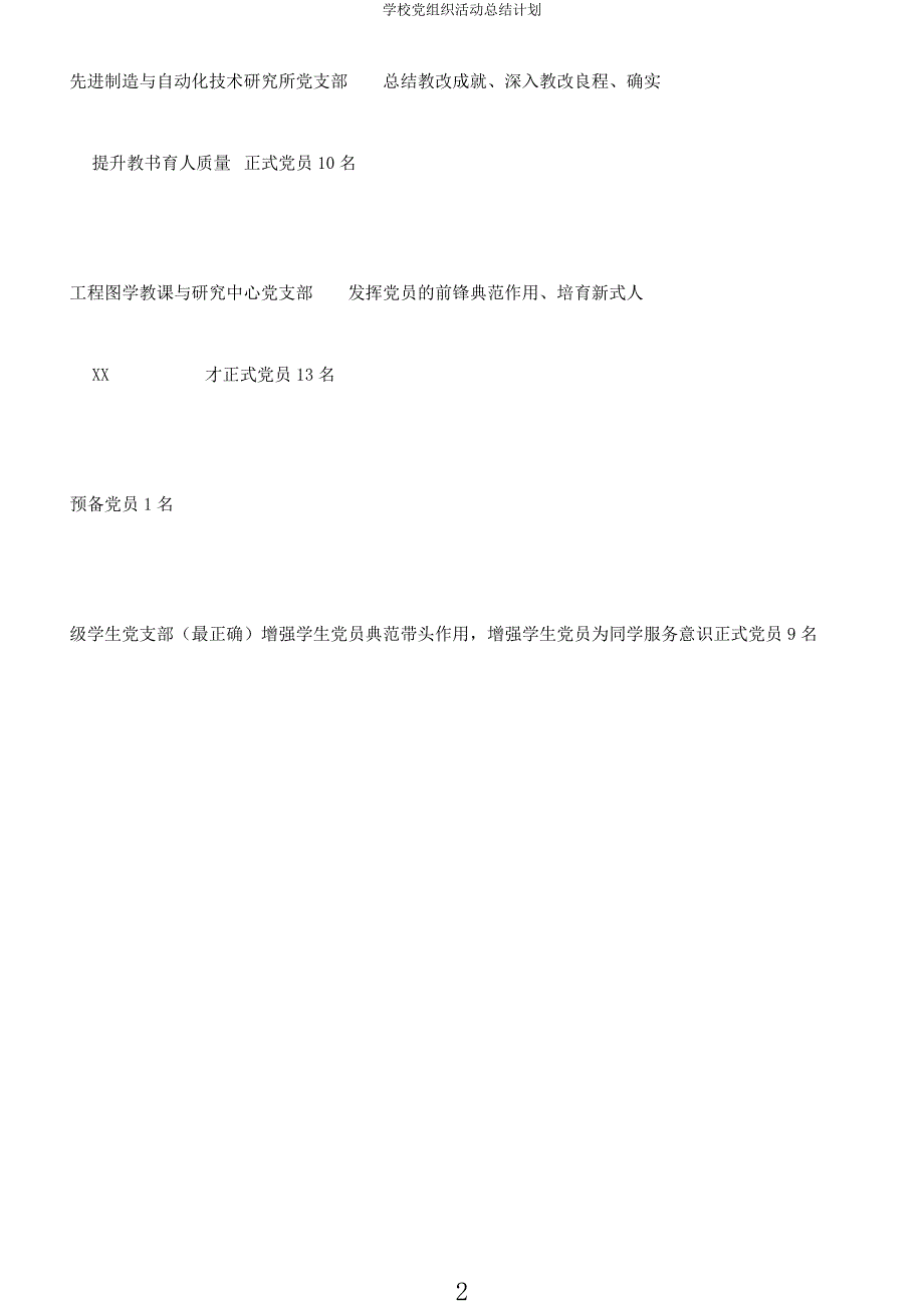 学校党组织活动总结计划.docx_第2页