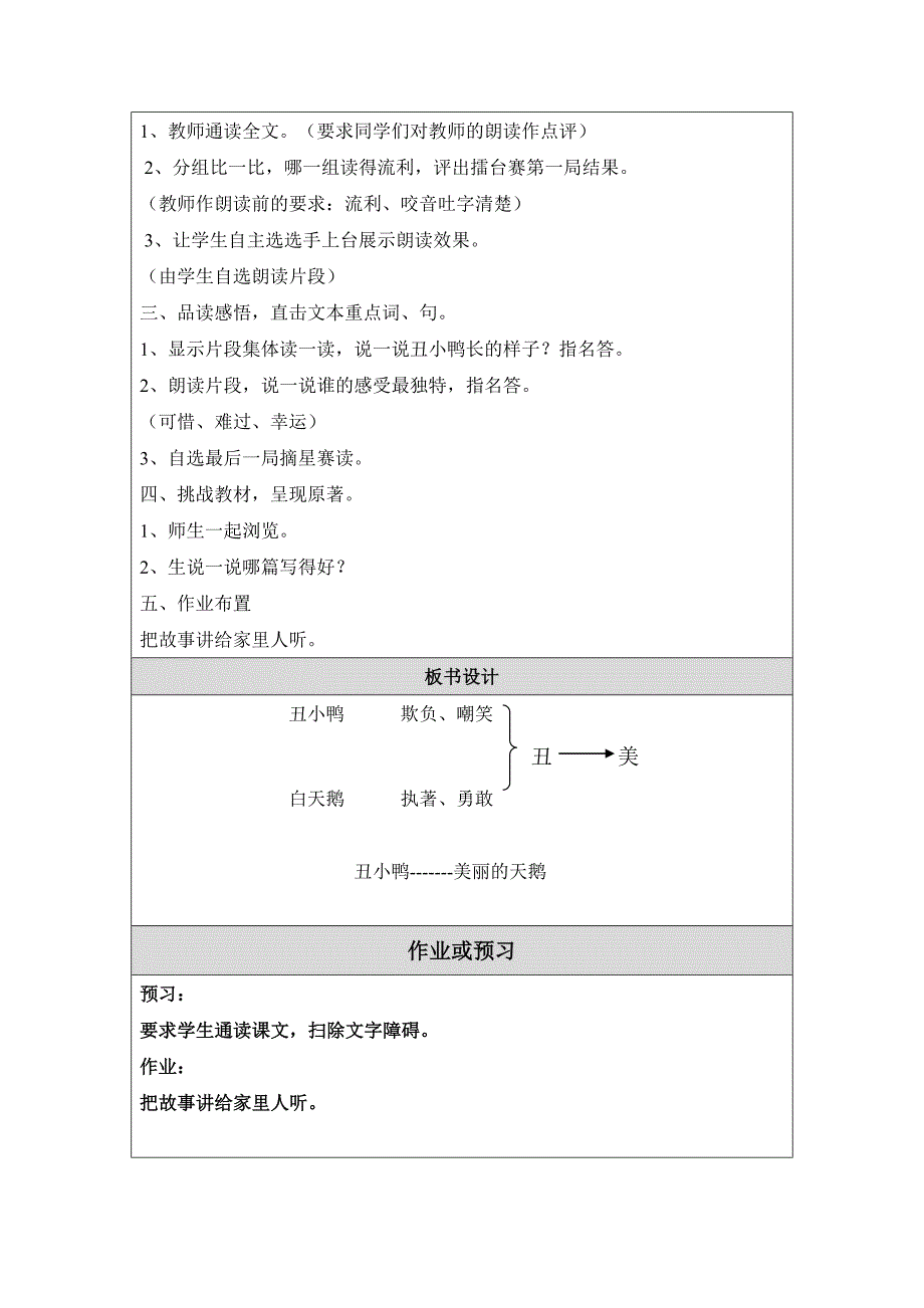 《丑小鸭》教学设计.doc_第2页