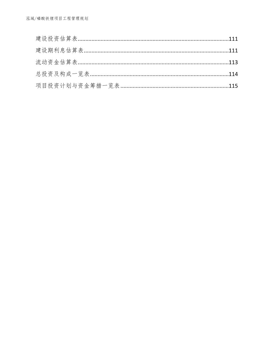 磷酸铁锂项目工程管理规划【范文】_第3页