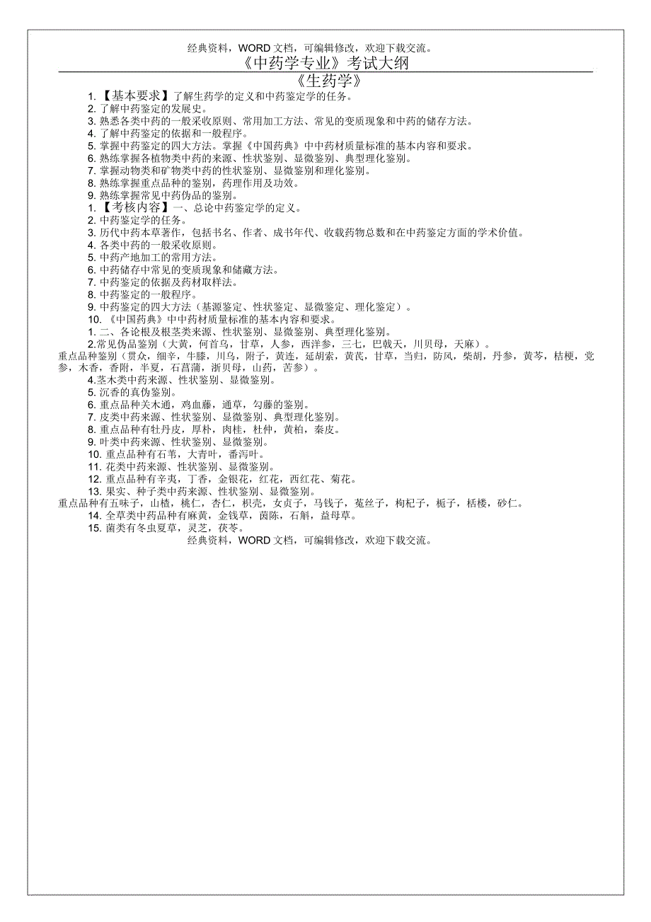 《中药学专业》考试大纲13p_第2页