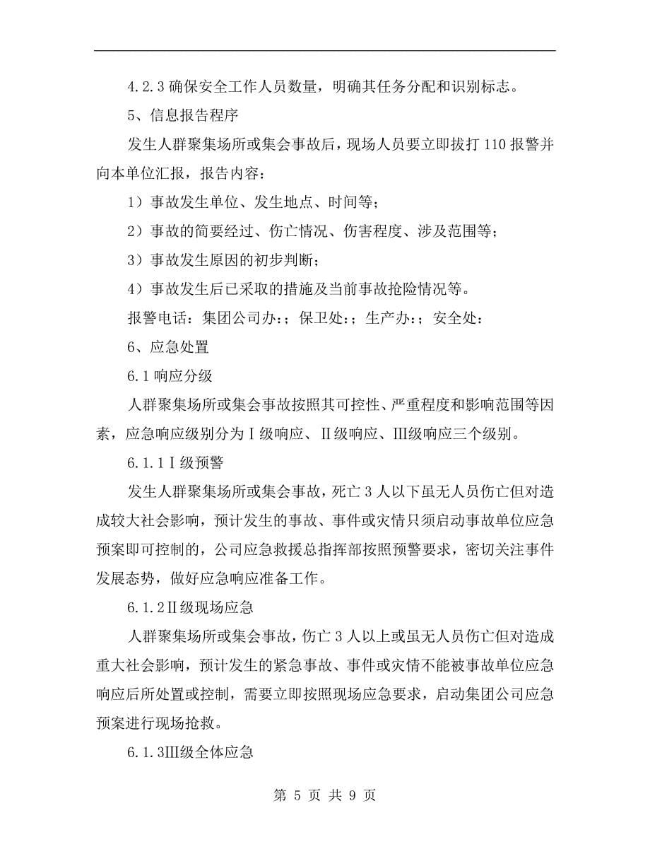 人群聚集或集会事故应急处理预案.doc_第5页