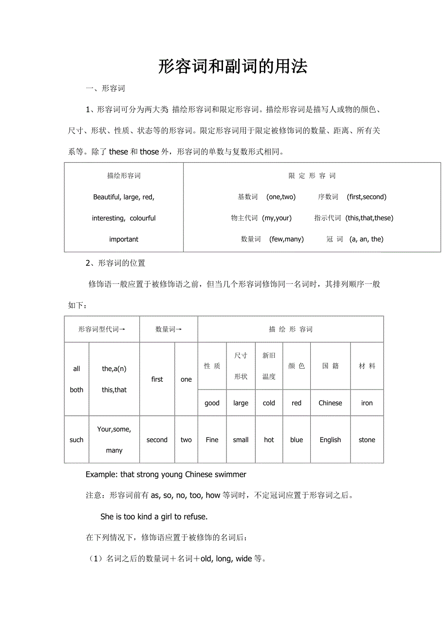 形容词和副词的用法.doc_第1页