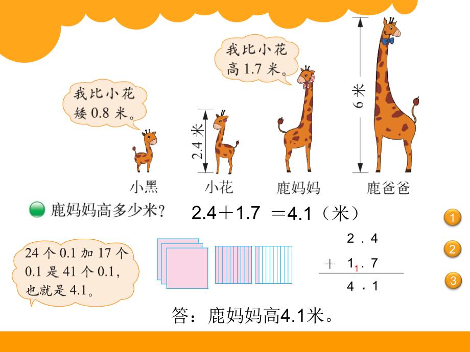 北师大版四年级下册第一单元小数的意义和加减法比身高课件_第2页