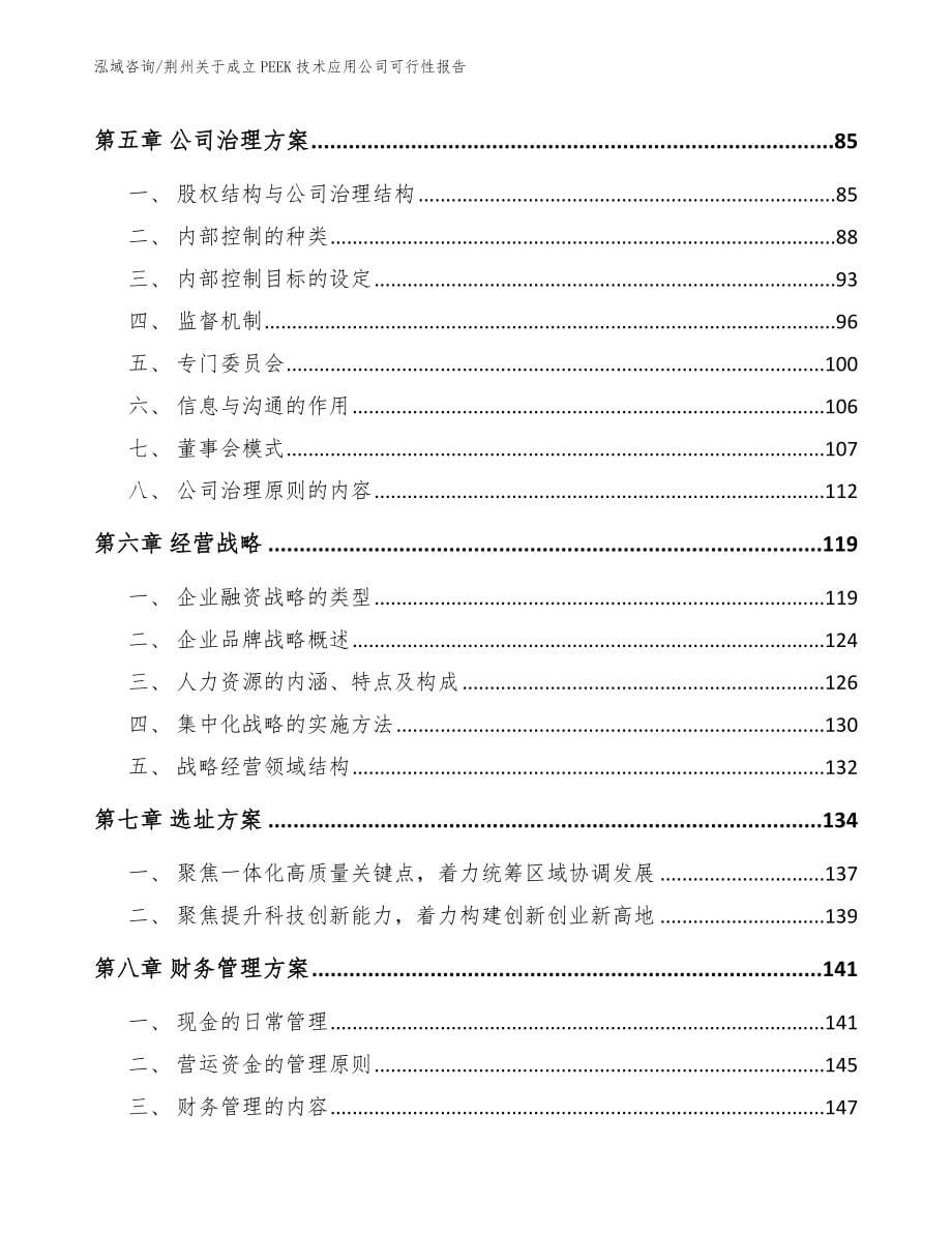 荆州关于成立PEEK技术应用公司可行性报告_第5页