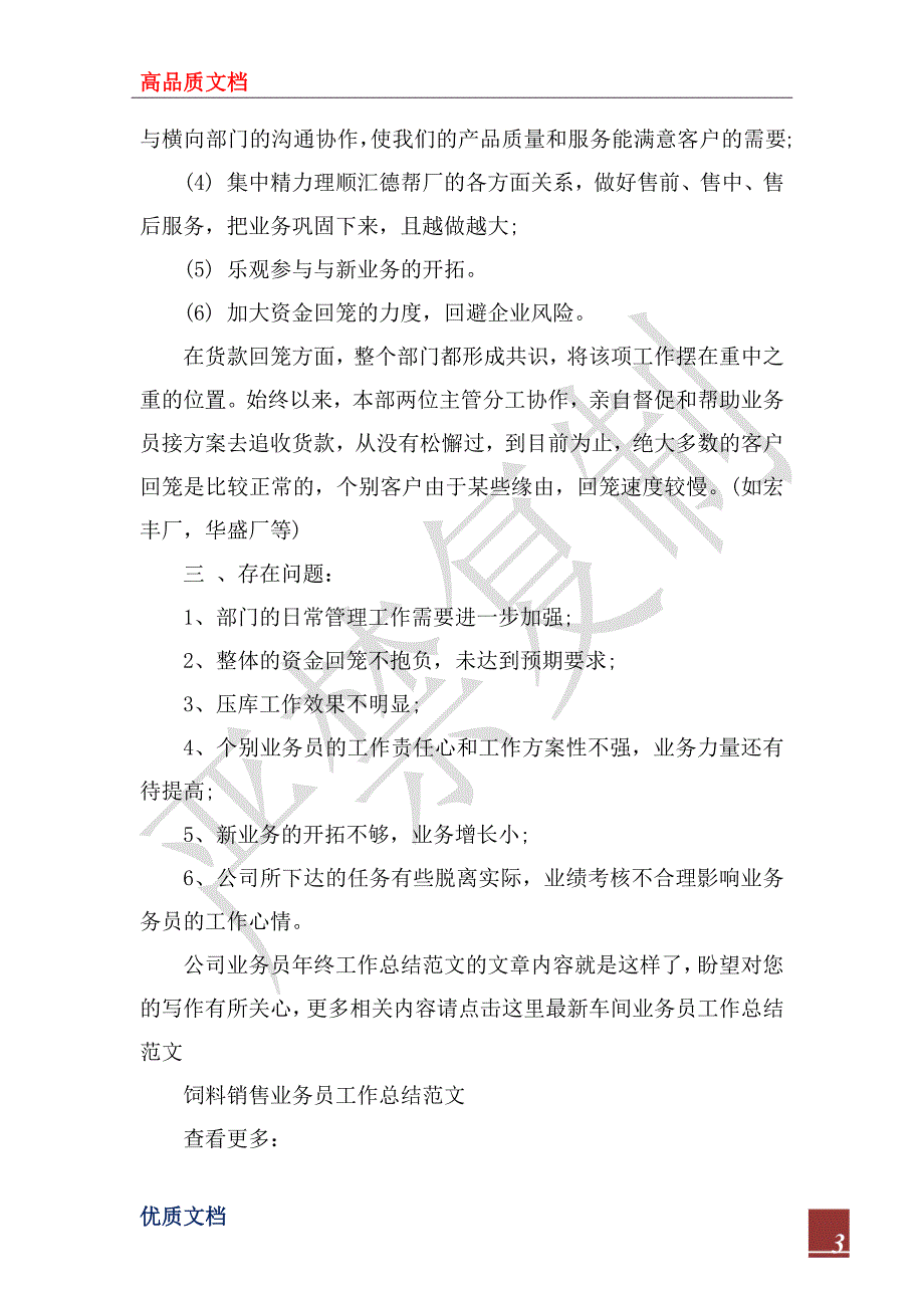 2023年公司业务员年终工作总结范文_第3页