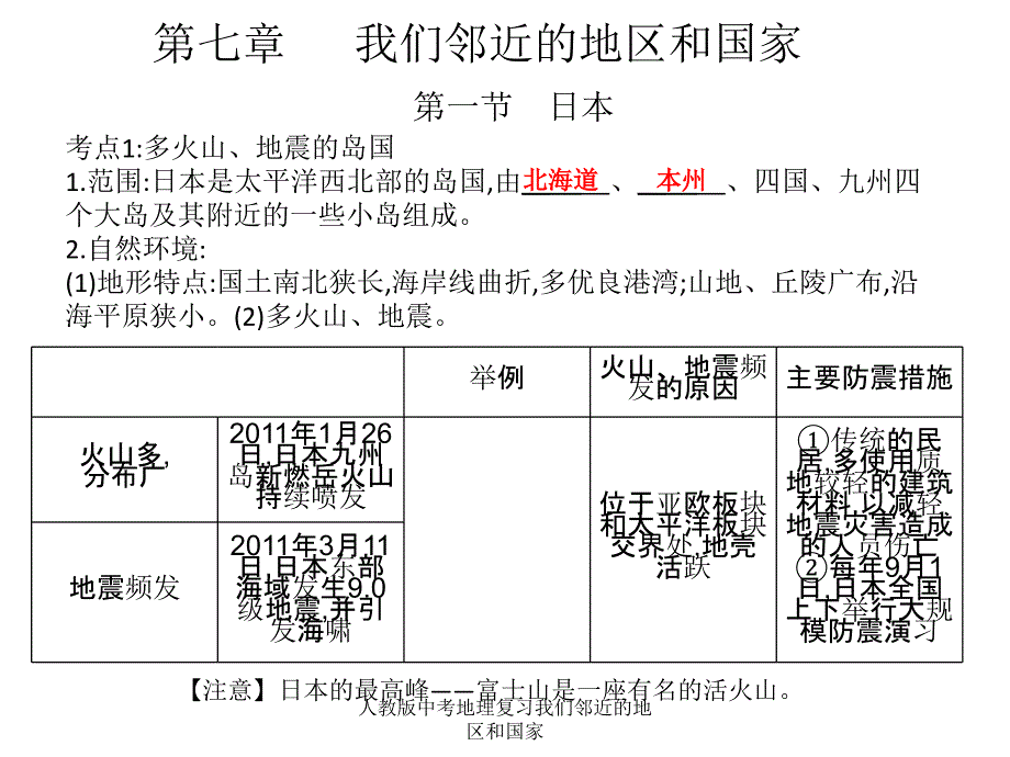 人教版中考地理复习我们邻近的地区和国家课件_第1页