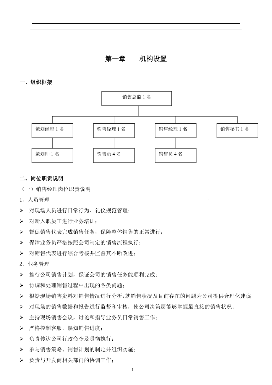 房地产公司销售管理制度范本_第1页