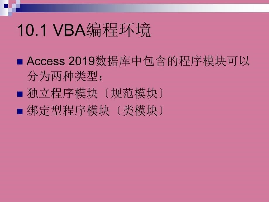 第十章VBA程序设计基础ppt课件_第5页