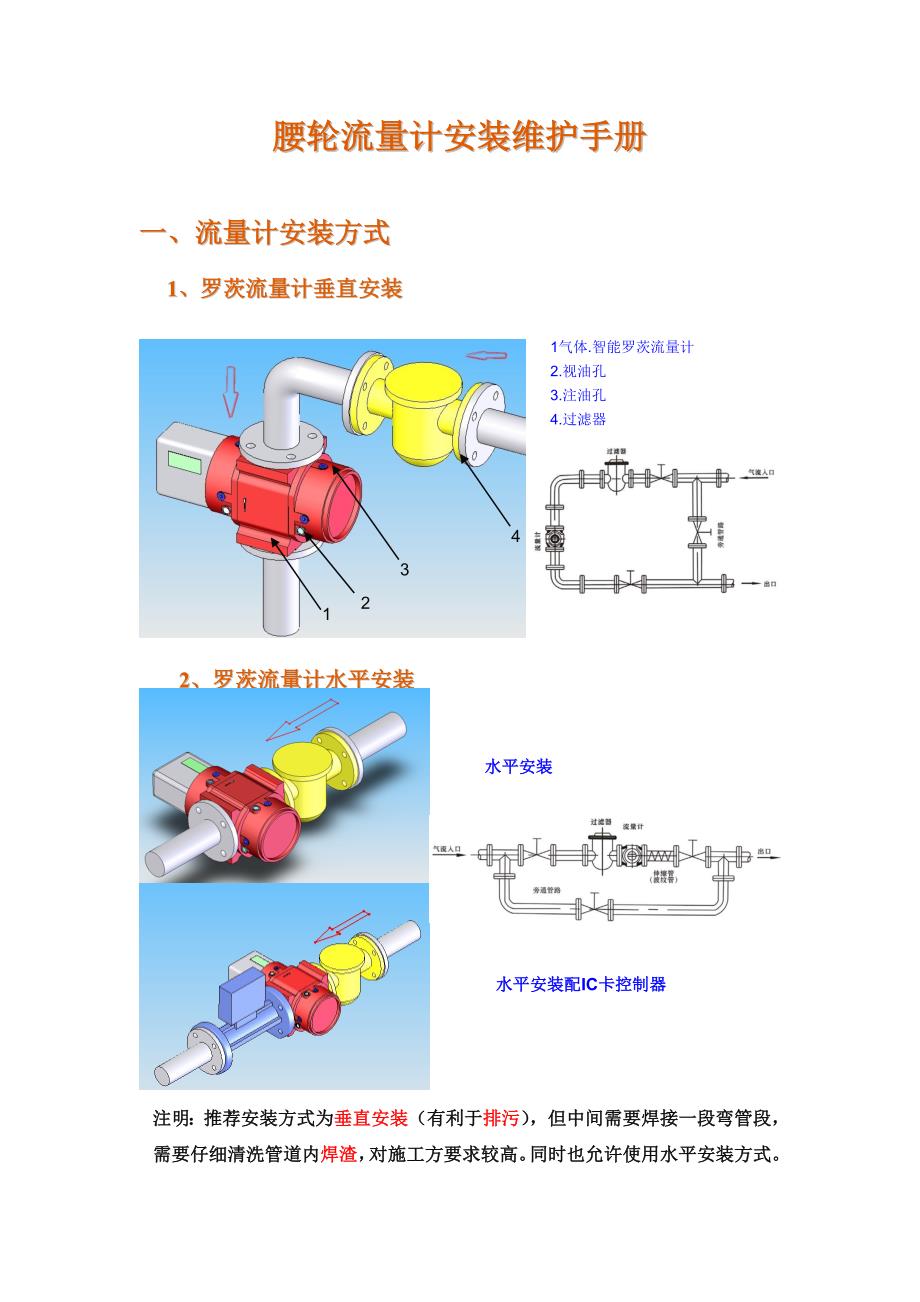 腰轮流量计安装维护手册_第1页