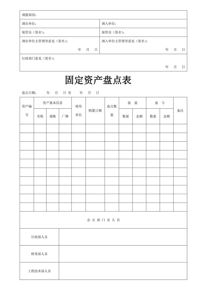 行政管理空白报表.doc_第5页