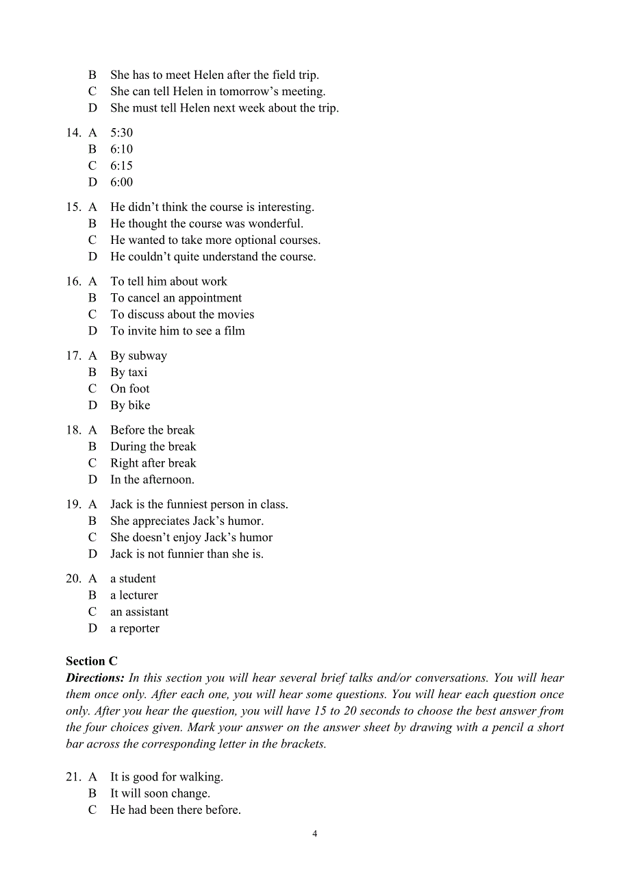 中车英语能力测试试题附参考答案.doc_第4页