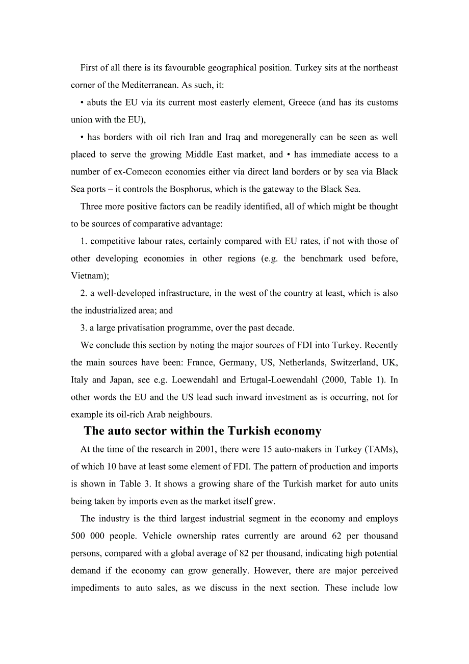 外文翻译--外商直接投资模式的解释：基于土耳其汽车产业的分析_第3页