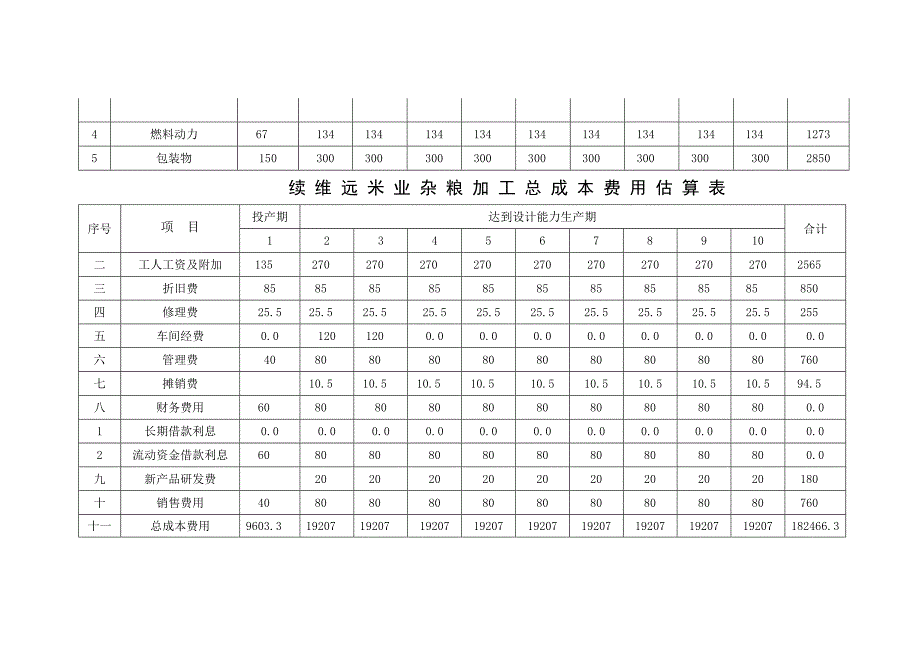 投资计划与资金筹措表_第4页