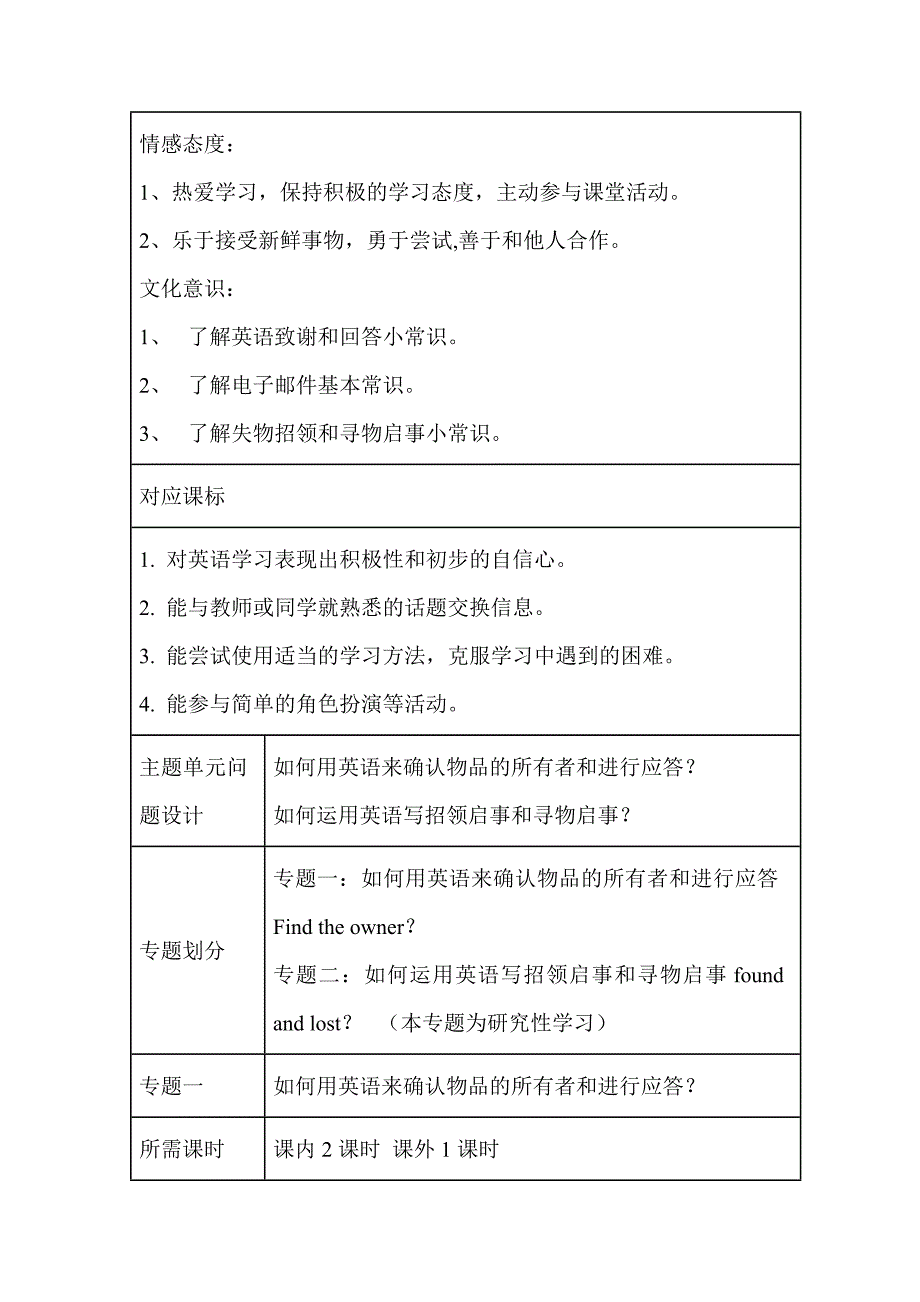 初中英语《Unit 3 Is this your pencil》单元教学设计以及思维导图_第4页