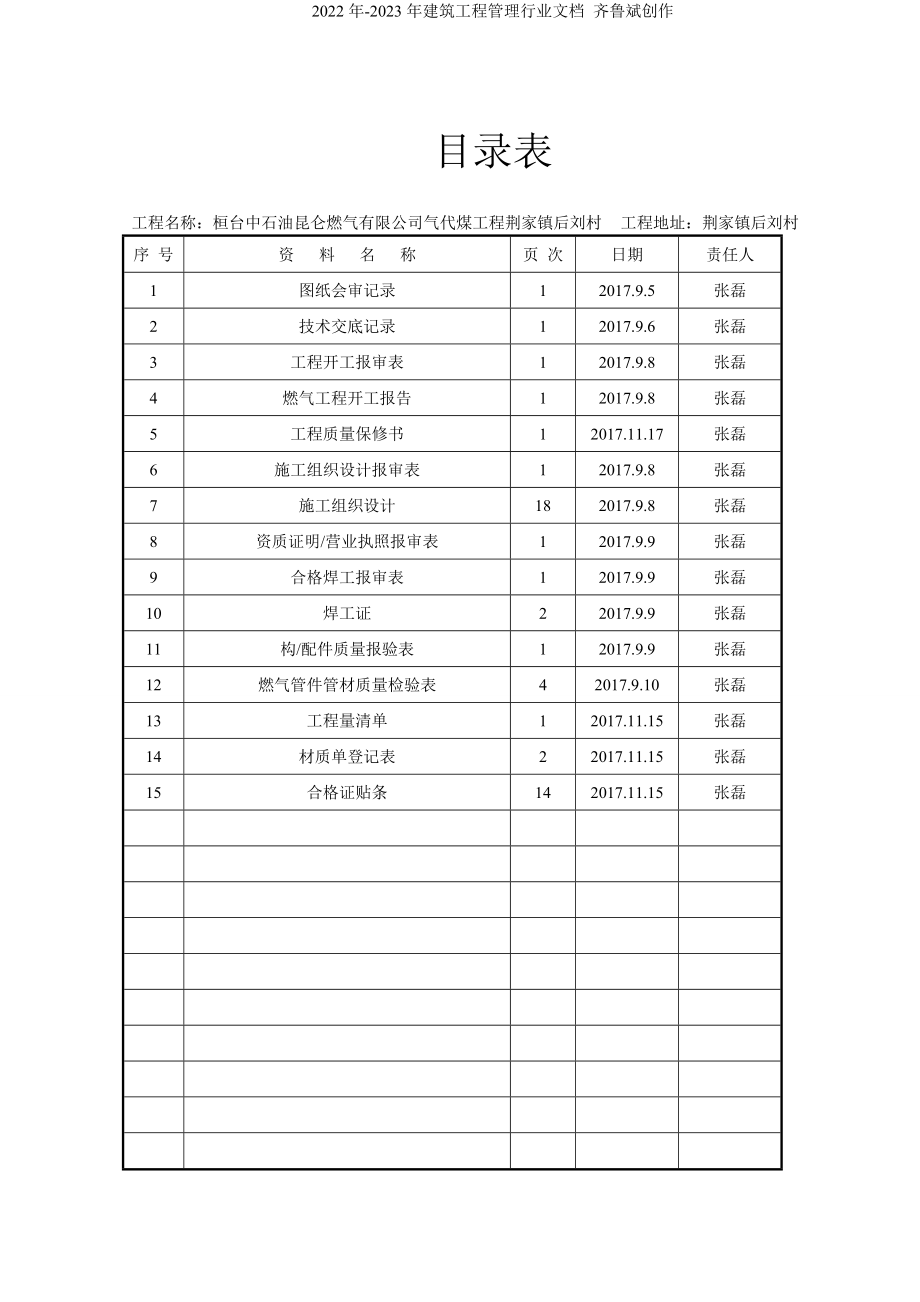 后刘村中压燃气工程竣工资料_第2页