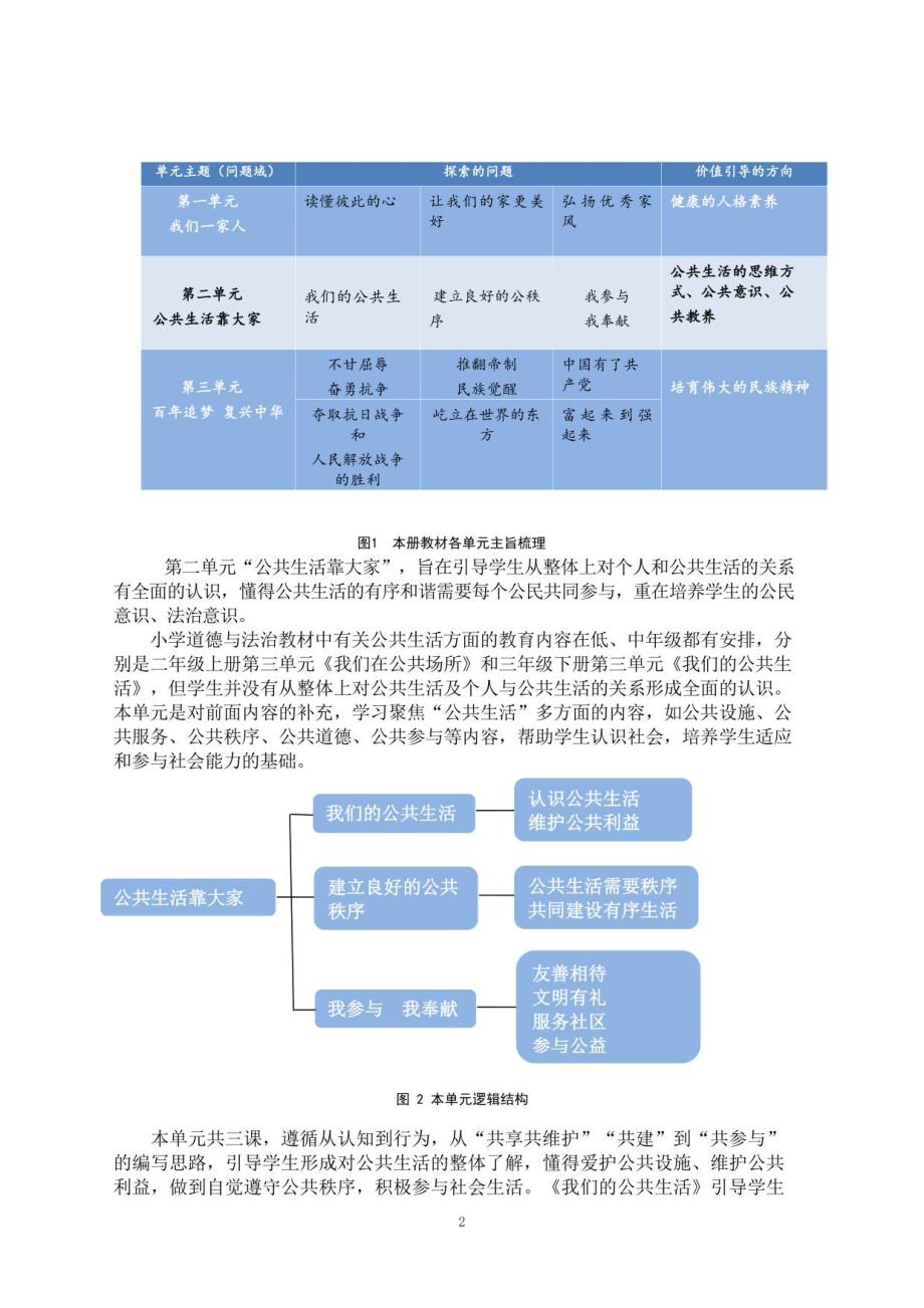 部编版道德与法治五年级下册第二单元《公共生活靠大家》大单元作业设计案例(四)_第2页