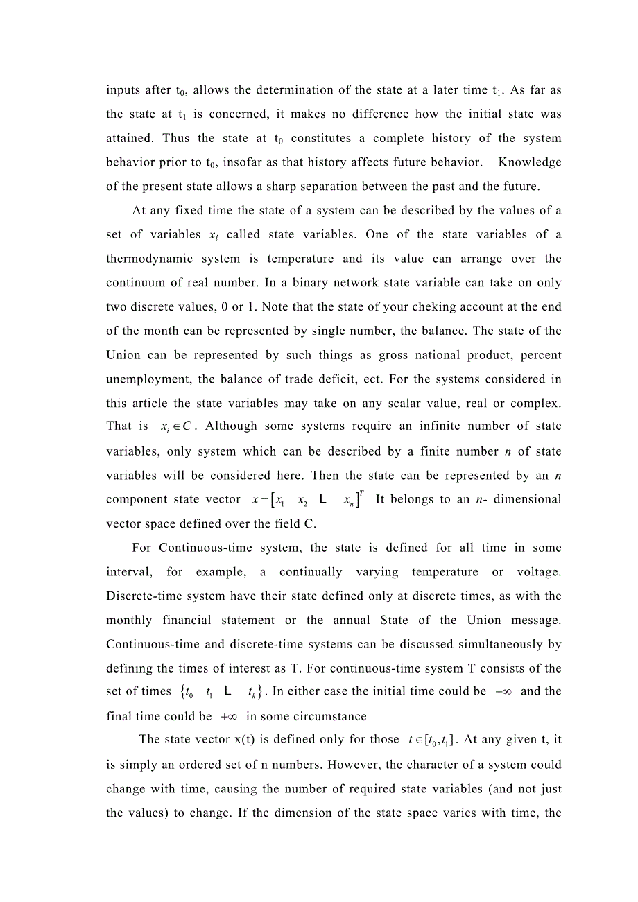 现代控制理论简述毕业论文外文翻译_第2页