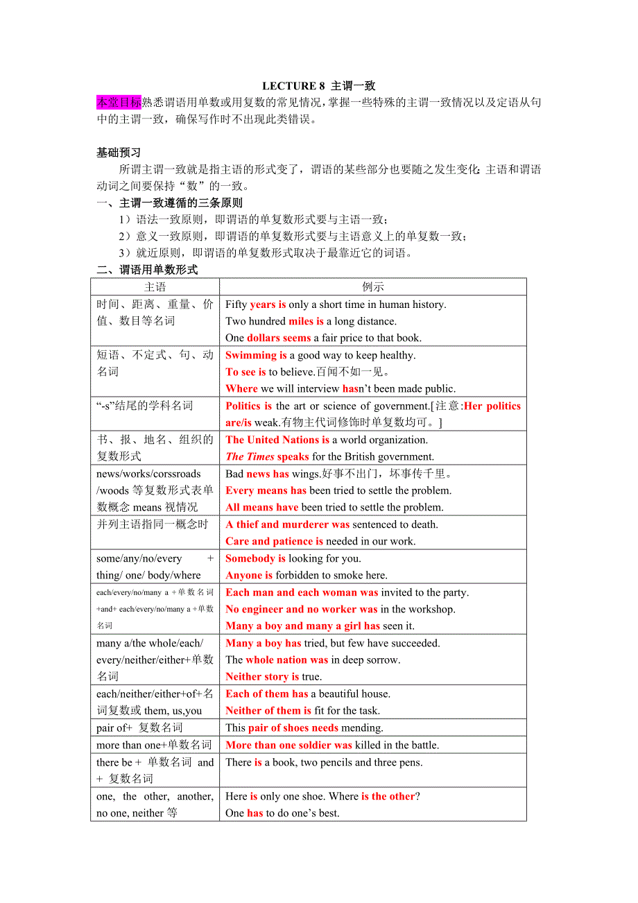 第8堂 主谓一致.doc_第1页