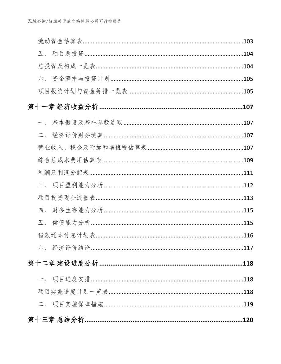 盐城关于成立鸡饲料公司可行性报告_范文_第5页