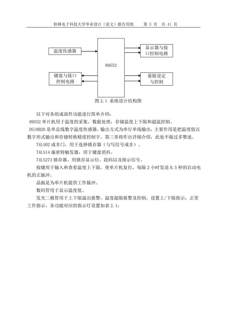 基于单片机的智能温度监控毕业设计正文_第5页